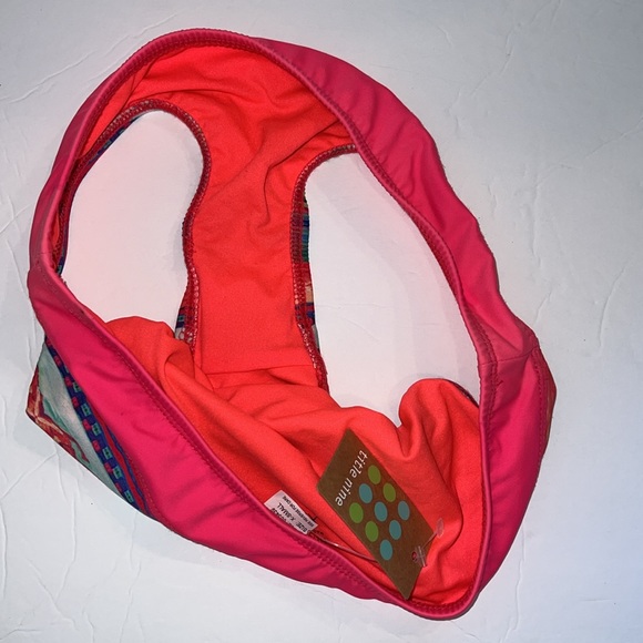 Title Nine Swimsuit Womens XS Bikini Bottoms Pink Blue Striped Aztec NWT - Picture 8 of 8